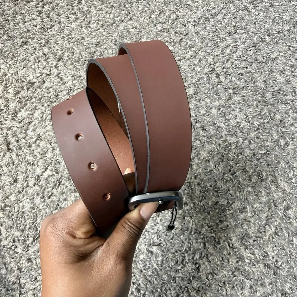 Timberland Men's Leather Belt Brown Size 48 NEW